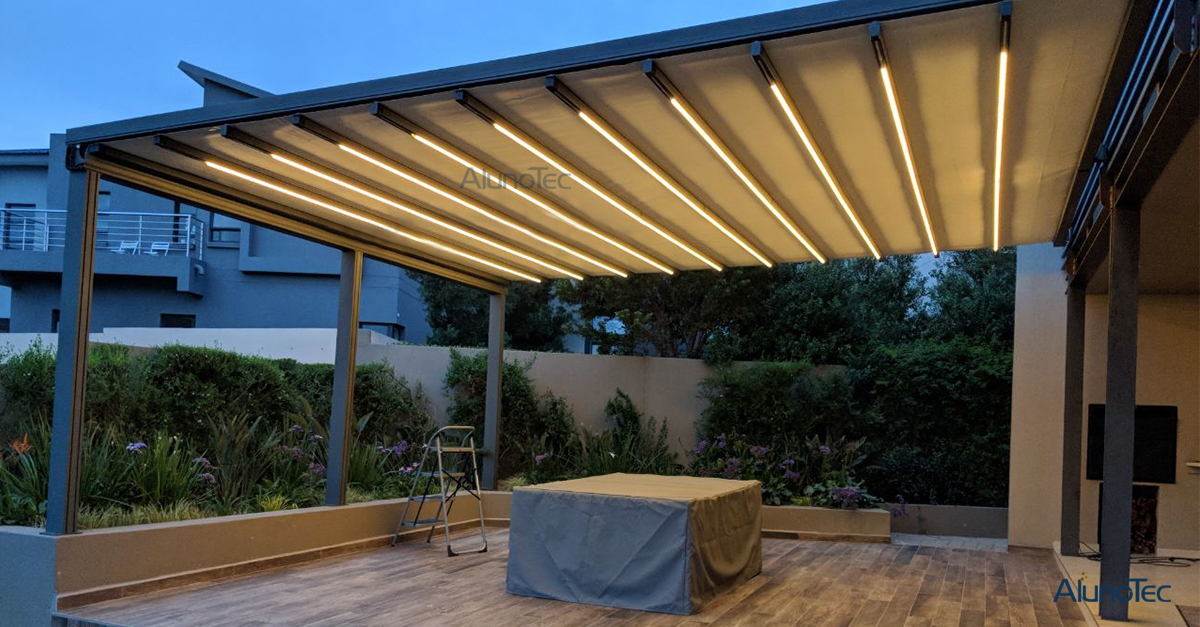 Aluminum Retractable Awning Einziehbare Markise aus Aluminium