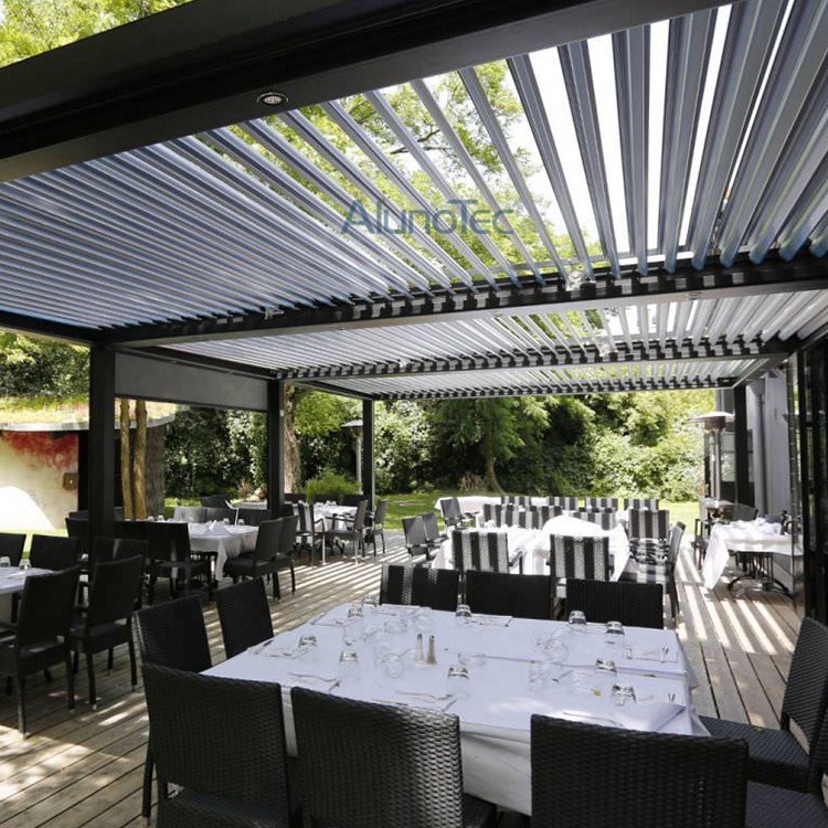 Pulverbeschichtung, motorisierte Öffnung, Dachbeschattung, Pergola für Terrasse
