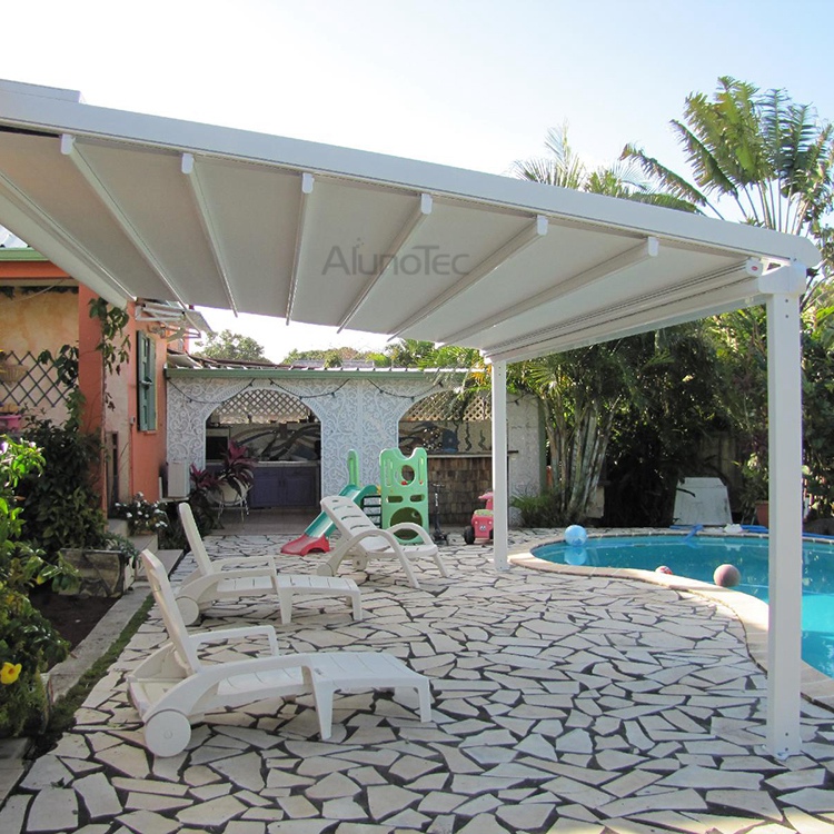 Einziehbare Markise, PVC-Pergola-Dachabdeckung