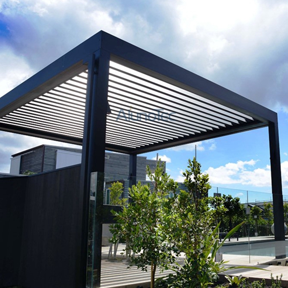 Ideen für wasserdichte Outdoor-Küchen-Pergola-Bausätze mit Fernbedienung