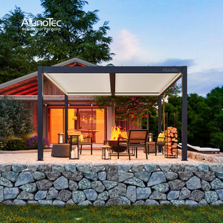 AlunoTec Outdoor Aluminium verstellbare Dachlamellen Pergola Pavillon Aluminium Terrasse Kosten