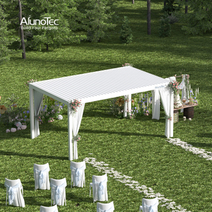 AlunoTec Hochleistungs-Lamellendach, Blitzschutz, bioklimatische Terrassenbauer, Hochzeitspergola mit CE-zertifiziertem Motor