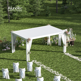 AlunoTec Hochleistungs-Lamellendach, Blitzschutz, bioklimatische Terrassenbauer, Hochzeitspergola mit CE-zertifiziertem Motor