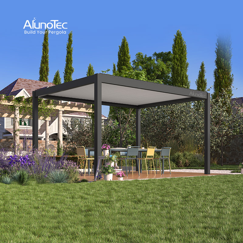  AlunoTec Pergola-Hersteller, die Dächer öffnen, Sonnenlamellen, Aluminium-Markisen, Terrassenabdeckungen
