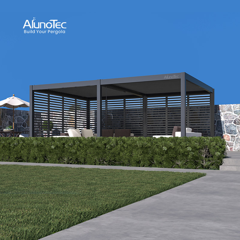 AlunoTec Outdoor Aluminium verstellbare Dachlamellen Pergola Pavillon Aluminium Terrasse Kosten
