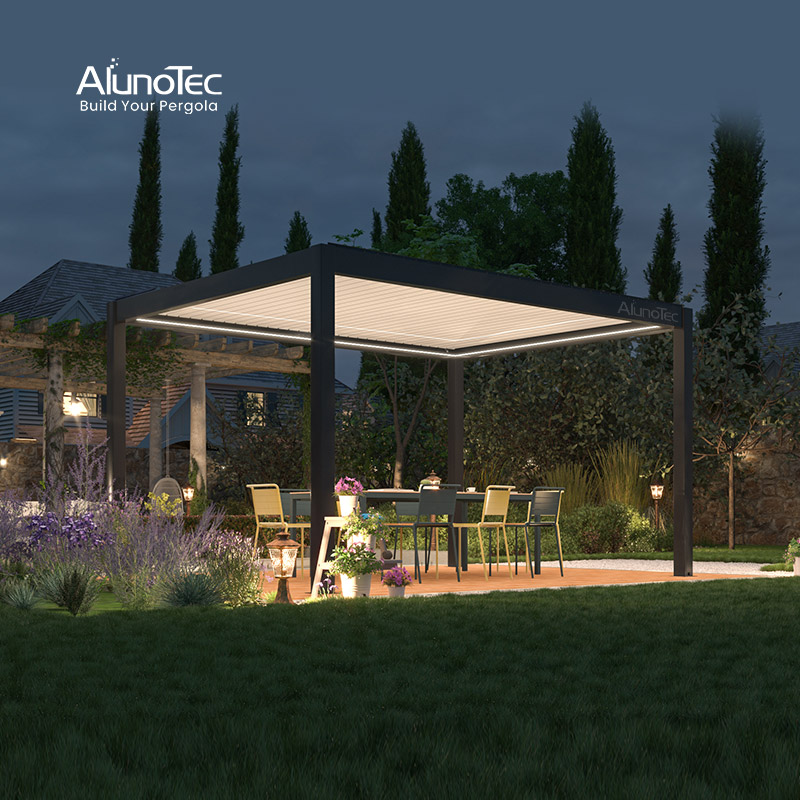  AlunoTec Pergola-Hersteller, die Dächer öffnen, Sonnenlamellen, Aluminium-Markisen, Terrassenabdeckungen