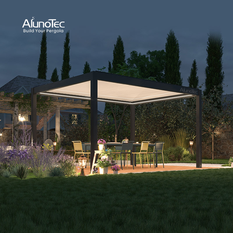  AlunoTec Pergola-Hersteller, die Dächer öffnen, Sonnenlamellen, Aluminium-Markisen, Terrassenabdeckungen