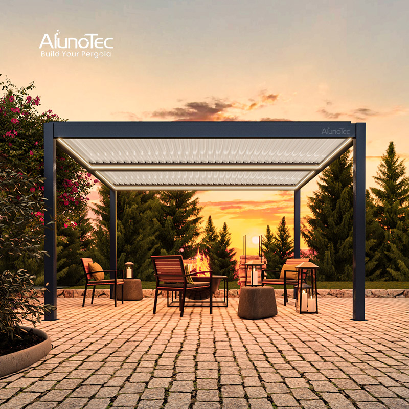 AlunoTec Outdoor Aluminium verstellbare Dachlamellen Pergola Pavillon Aluminium Terrasse Kosten