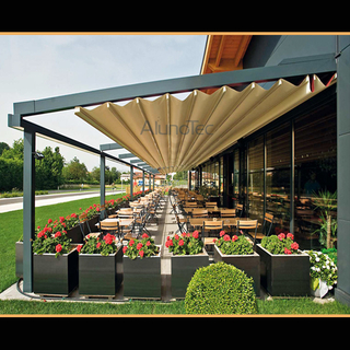 Einziehbare Markise, PVC-Pergola-Dachabdeckung