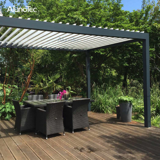 Terrassen-Außendesign-Gartenwasserdichte, motorisierte, öffnende Aluminium-Pergola