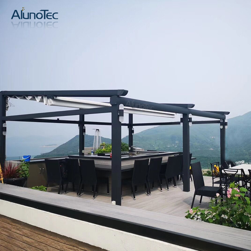 Wasserdichte PVC-Markise, einziehbare Carport-Markise mit Aluminium