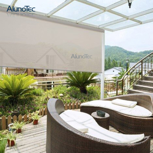 Elektrische Sonnenschutz-Seitenmarkisen mit Reißverschluss und einziehbaren Markisen, Pavillon