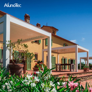  Leicht zu montierende wasserdichte Markisen-Pergola-Bausätze aus Aluminium für den Hinterhof