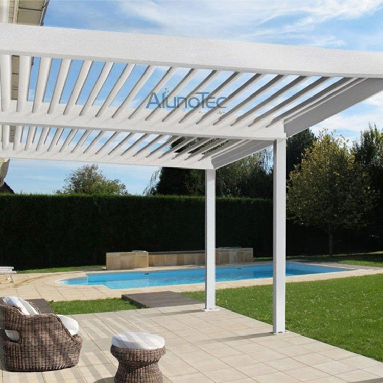 Pergola mit Lamellendach und Fernbedienung für den Außenbereich