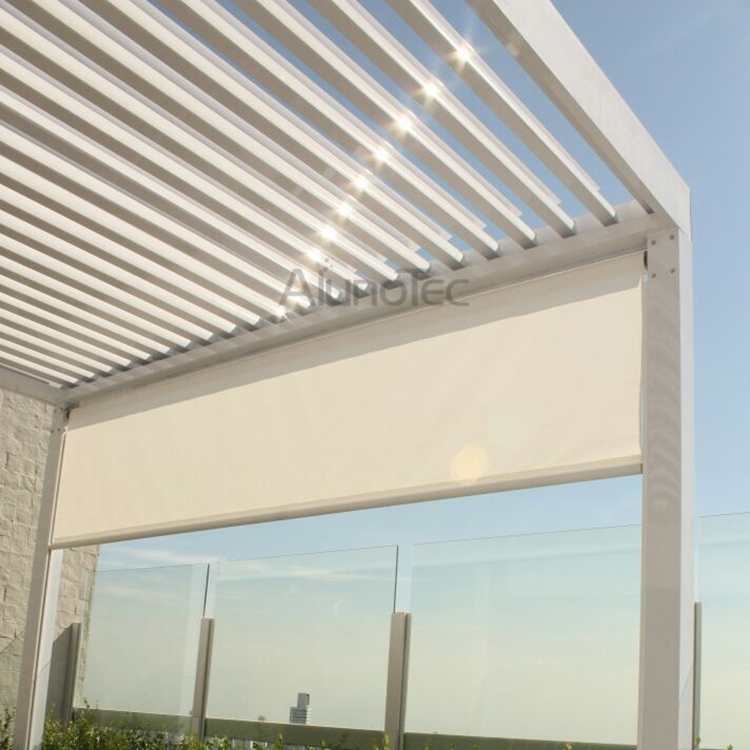  Aluminium-Gartenpergola mit einziehbarem Vordach