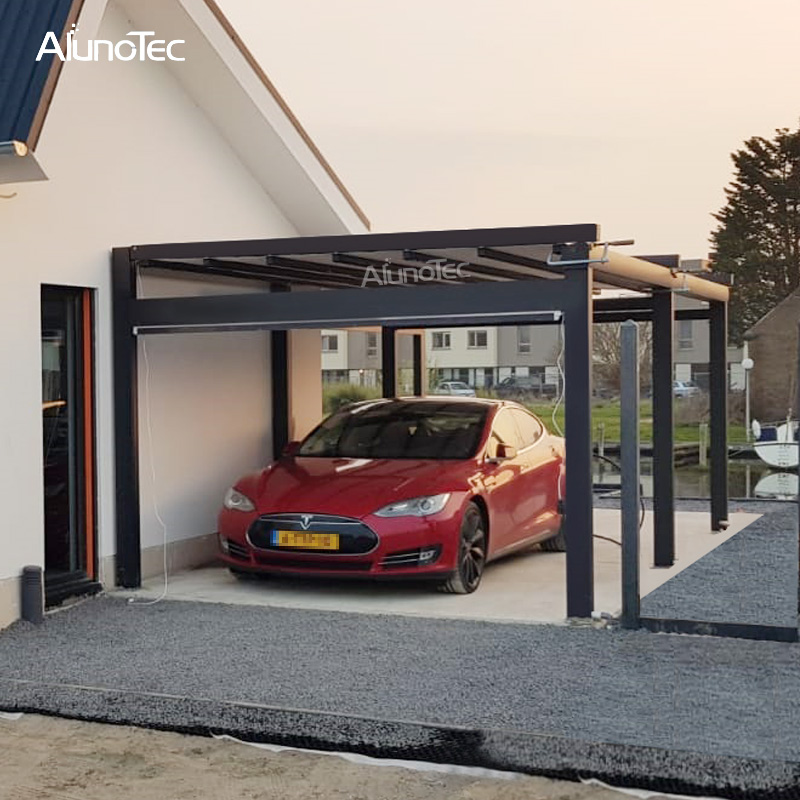  Wasserdichte, einziehbare Pergola-Abdeckung aus Aluminium, Schatten für Pavillon für Restaurant