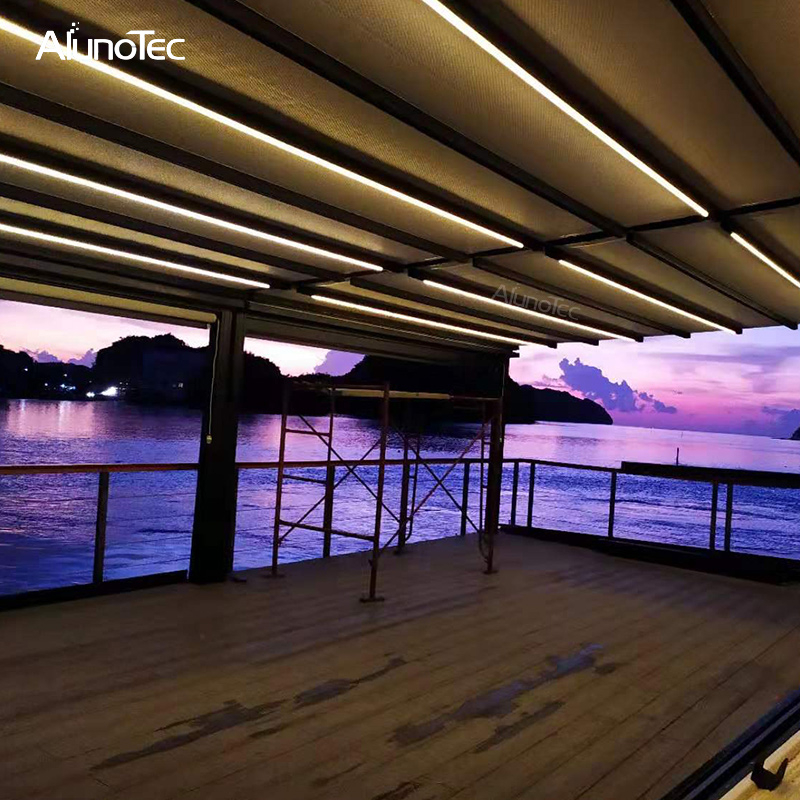 Aluminium Villa Metall Elektrische Restaurant PVC einziehbare Markise