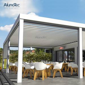 Beschattung wasserdichter Pavillon, moderne Pergola mit Reißverschluss-Bildschirmen