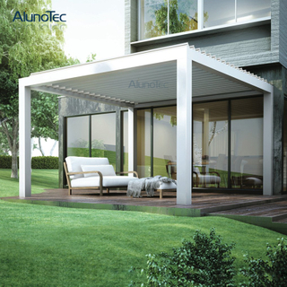 Gartenpavillon, Pergola aus Aluminium, motorisiert, mit Fernbedienung