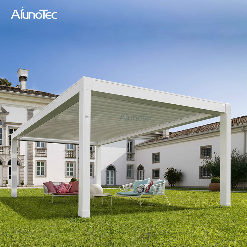 Motorisierte wasserdichte Zelt-Pergola und Pavillon für den Außenbereich zur Beschattung von Autos