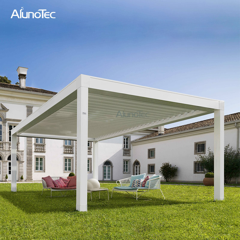 Motorisierte wasserdichte Zelt-Pergola und Pavillon für den Außenbereich zur Beschattung von Autos
