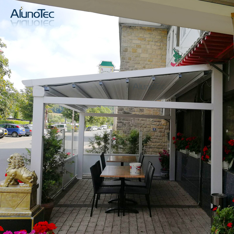 Wasserdichte elektrische Pergola-Schattenpavillon-Markise mit Reißverschlussschirmen