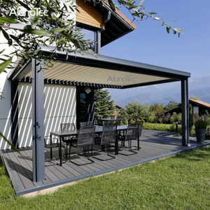Automatische elektrische Pergolen für den Außenbereich, Dachpergola mit Lamellensystem zum Öffnen 