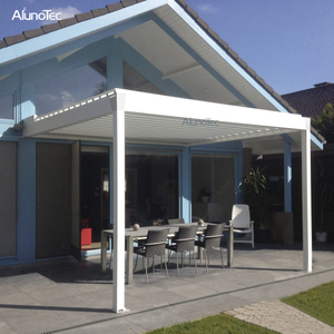 Leicht zu montierende Pavillon-Pergola-Bausätze mit Lamellen für den Garten