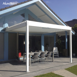 Leicht zu montierende Pavillon-Pergola-Bausätze mit Lamellen für den Garten