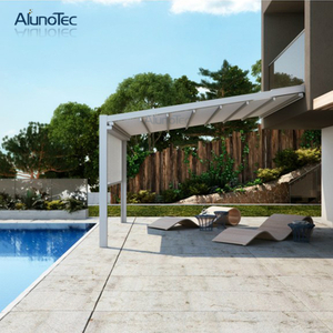 Zusammenklappbare Pergola-Überdachung, einziehbare Terrassenmarkise für den Garten