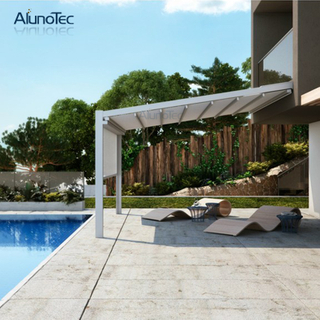 Zusammenklappbare Pergola-Überdachung, einziehbare Terrassenmarkise für den Garten