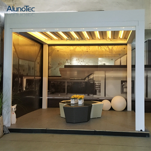 Wasserdichter Aluminium-Pavillon, faltbar, für den Garten, Pergola mit LED