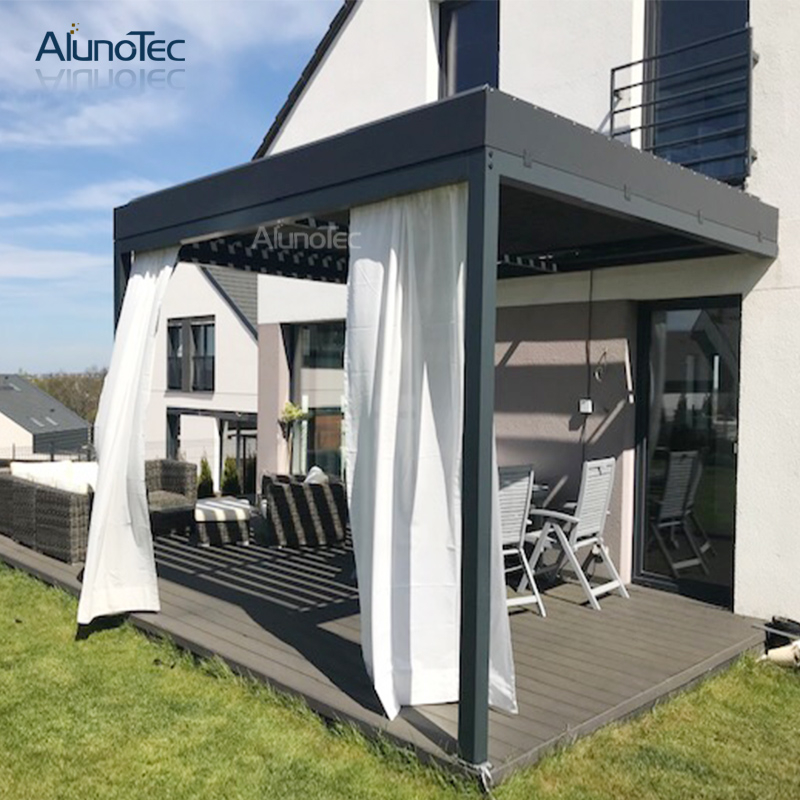 Motorisiertes Aluminium-Gartenpavillon-Zeltdach mit Lamellendach
