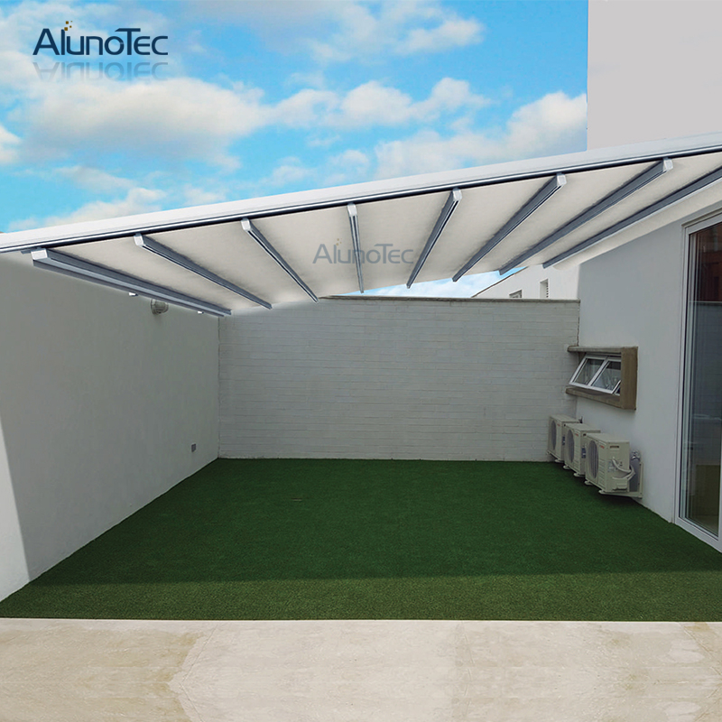 Wasserdichte elektrische Pergola-Schattenpavillon-Markise mit Reißverschlussschirmen