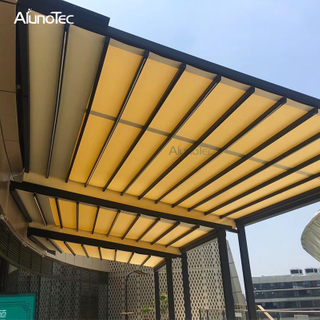 Wasserdichte elektrische Pergola-Schattenpavillon-Markise mit Reißverschlussschirmen