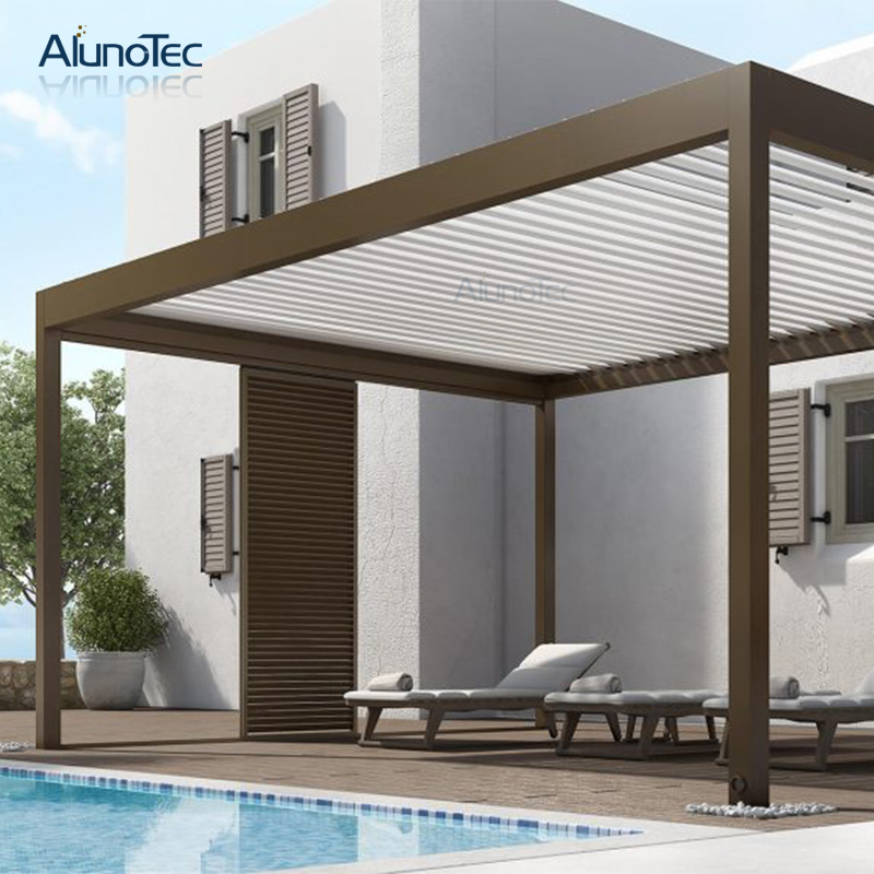Ferngesteuertes Öffnungs- und Schließsystem für Dachpergola für Schwimmbad