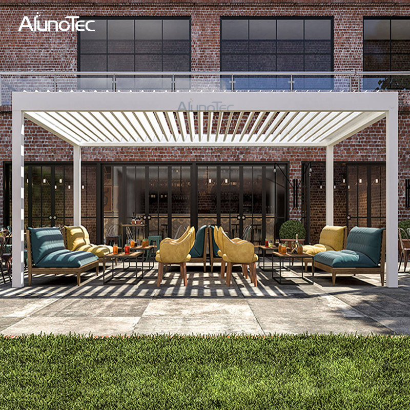 Motorisierte einziehbare Pergola-Markise aus Aluminium für den Garten