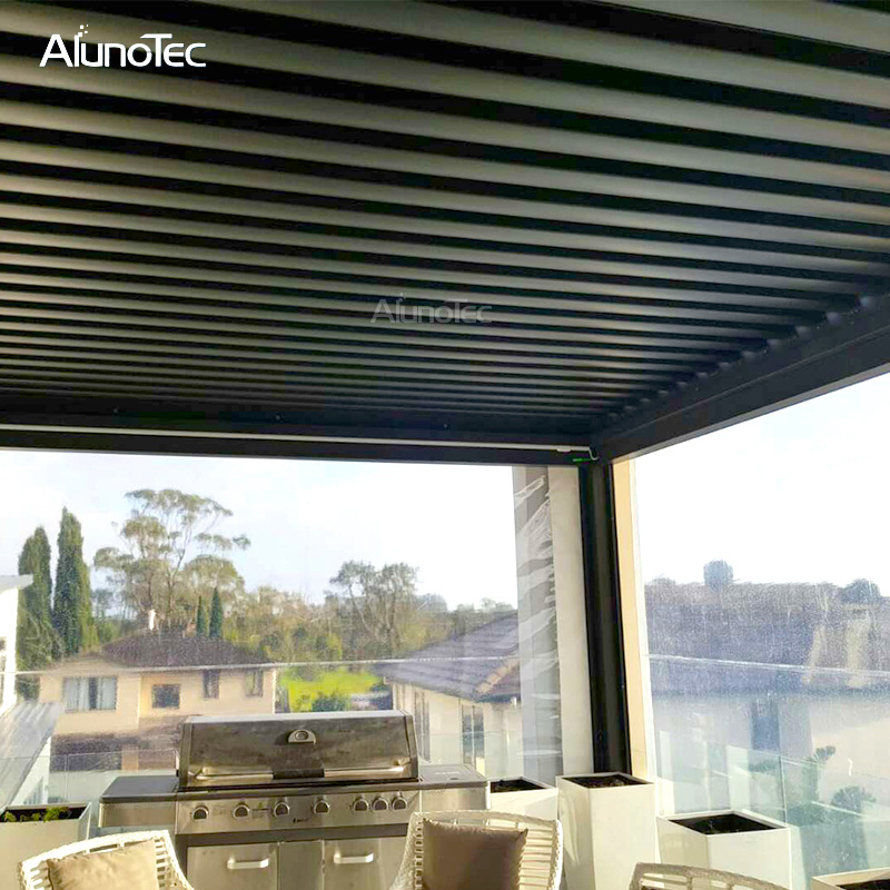 Maßgeschneidertes wasserdichtes Pavillon-Pergola-System mit elektrischem System 