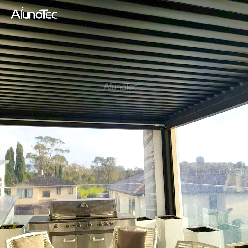 Maßgeschneidertes wasserdichtes Pavillon-Pergola-System mit elektrischem System 