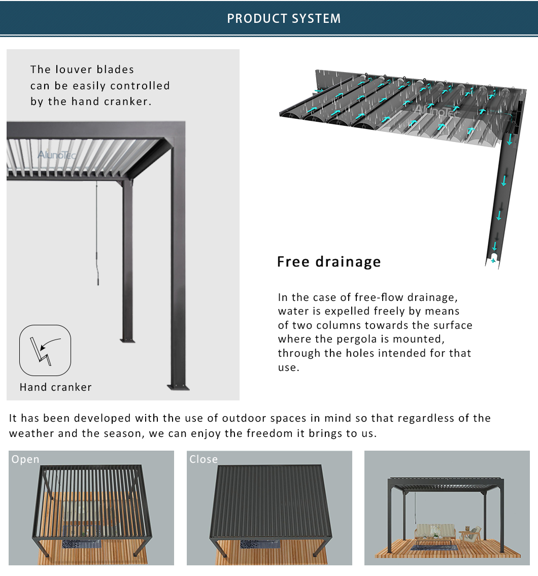 Aluminium-Lamellenpergola 