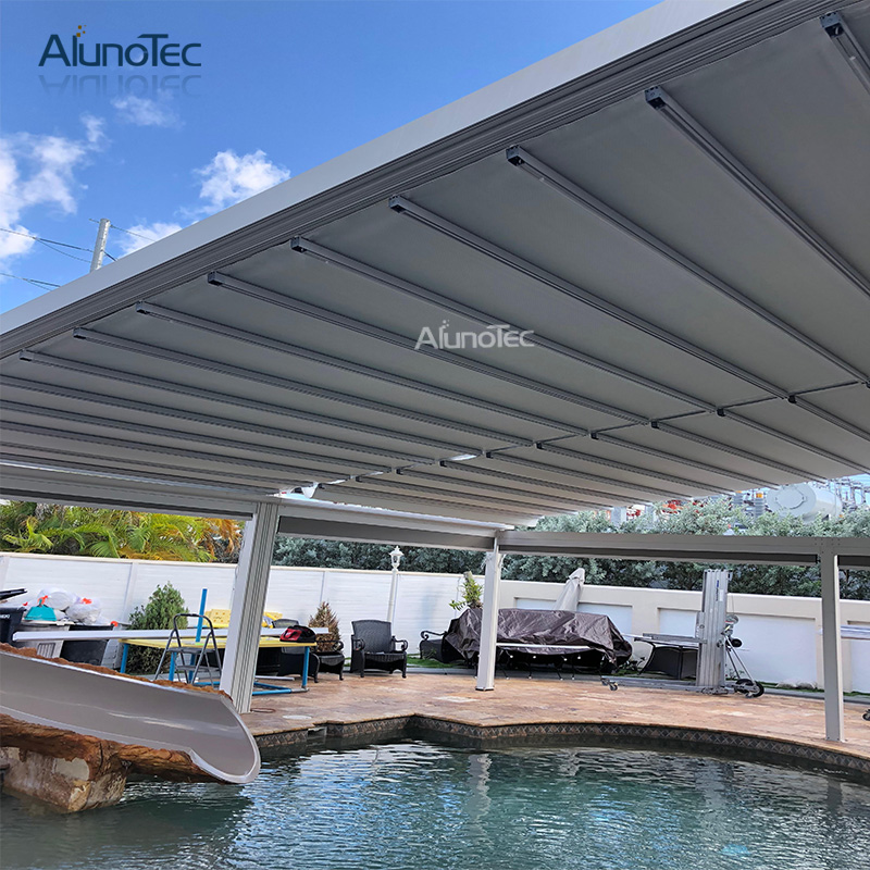 Wasserdichte PVC-Markise, einziehbare Carport-Markise mit Aluminium