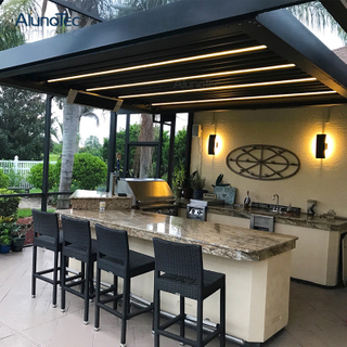  Motorpavillon-Aluminium-Pergola-Systeme mit LED-Leuchten