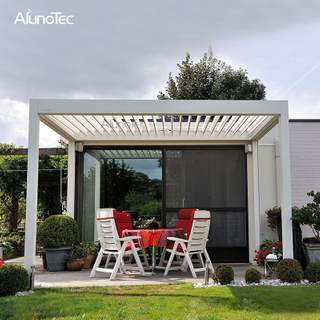 Klappbare Pergola-Markise aus Aluminium für den Außenbereich mit Lamellendach