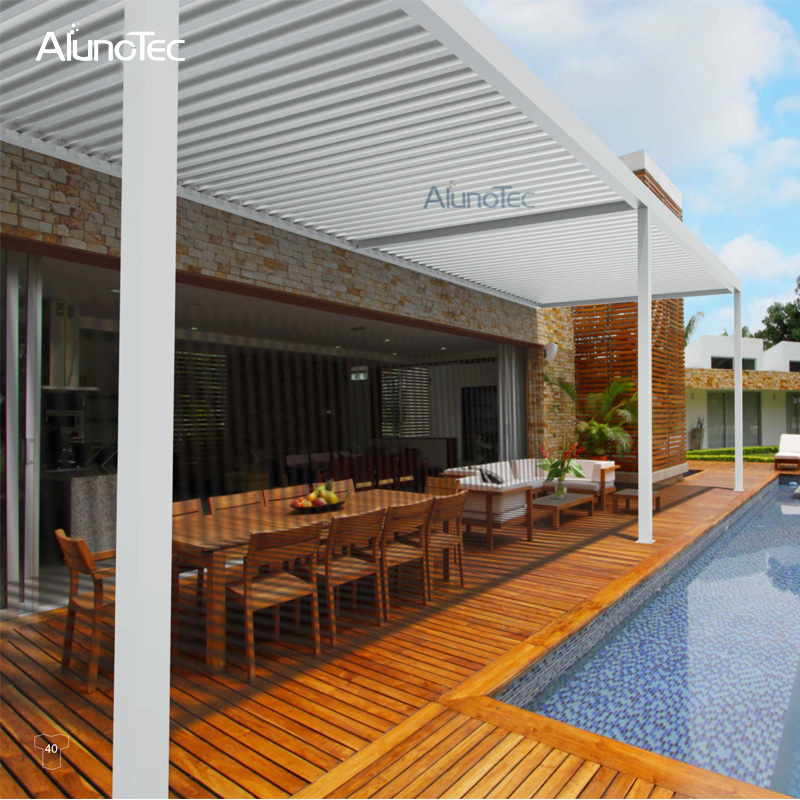 Motorisierte wasserdichte Pavillon-Sets, Aluminium-Pergola für den Außenbereich