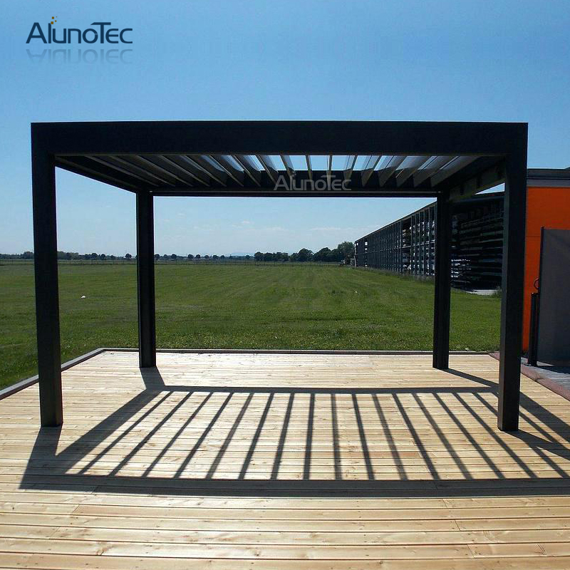 Aluminiummotorisierte regensichere Pergolen Pläne für Aluminium-Pergola im Freien