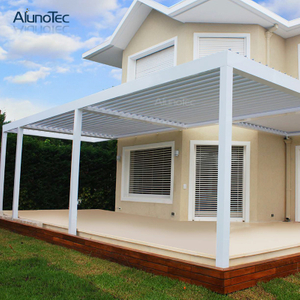 Diy motorisierte wasserdichte Pergola-Überdachung mit Vorhang