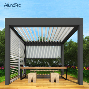 Wasserdichter Aluminium-Pavillon mit rollbarem Pergola-Schirm