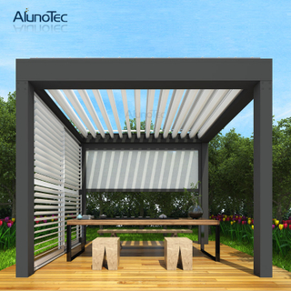 Wasserdichter Aluminium-Pavillon mit rollbarem Pergola-Schirm