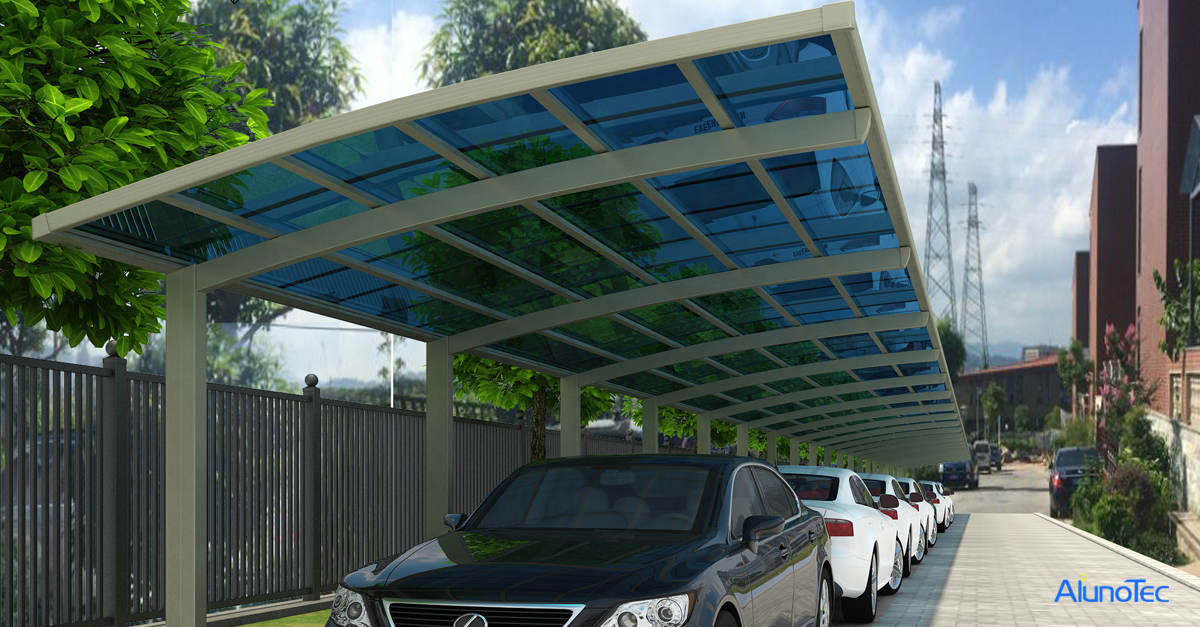 Flacher Carport 