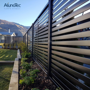 AlunoTec Outdoor winddichter Aluminium-Balkon-Sicherheits-vertikaler Lamellenzaun, Profil-Lamellenzaun